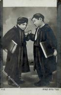 Judaika Rauchende Jungen Foto AK I-II Judaisme - Giudaismo