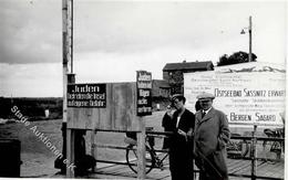 NS-JUDAIKA WK II - Foto-Ak: Insel RÜGEN - Judenhetze Auf 2 Schildern - Juden Betreten Diese Insel Auf Eigene Gefahr + Ju - Giudaismo