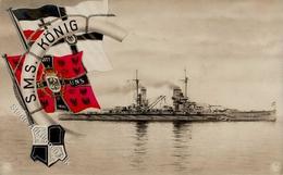MARINE - Kreuzer WK I SMS KÖNIG (1241/83) I-II - Oorlog