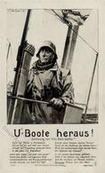 U-Boot U-Boote Heraus Sign. Koch-Gotha, Fritz Künstlerkarte 1917 I-II - Guerra