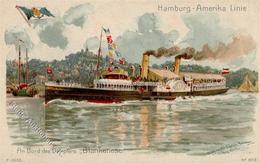 Dampfer Dampfer Blankenese Hamburg Amerika Linie  Künstlerkarte I-II - Guerra