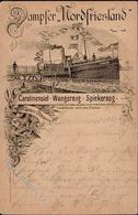 Dampfer Dampfer Nordfriesland Bahnpost  1896 I-II - Warships