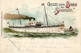 Dampfer Dampfer Silvana  Lithographie 1900 I-II - Warships