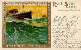 Dampfer Red Star Line Künstlerkarte 1912 I-II - Guerra