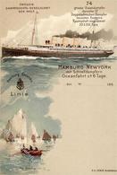 Dampfer S.S. Fürst Bismarck Hamburg Amerika Linie  Künstlerkarte I-II - Warships