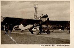 Flugzeug Otto Eindecker Start Rund Um Berlin Ansichtskarte I-II Aviation - Aviatori