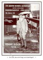 Flugwesenpionier Oskar Bider Sonderflugpost Pro Aero I-II - Flieger