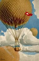 Ballon Zürich (8000) Schweiz Gordon Bennett Wettfliegen  1909 I-II - Mongolfiere