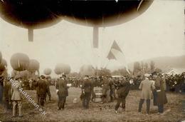 Ballon Zürich Schweiz Gordon Bennett Wettfliegen  Foto AK 1909 I-II (Marke Entfernt) - Fesselballons