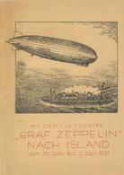 Buch Zeppelin Mit Dem Luftschiff Graf Zeppelin Nach Island Bruer, Carl 1931 Vervielfältigung Durch Greif Werke 10 Seiten - Dirigibili