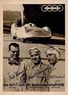 Oldtimer Autounion Rennfahrer Bernd Rosemeyer, Rud. Hasse U. H. P. Müller Werbe AK I-II - Other & Unclassified