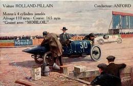 Oldtimer Rolland Pillain Rennfahrer Anford Künstlerkarte I-II - Sonstige & Ohne Zuordnung