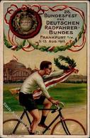 Fahrrad Frankfurt (6000) 28. Bundesfest Des Deutschen Radfahrerbundes 1911 I-II (Eckbug) Cycles - Andere & Zonder Classificatie