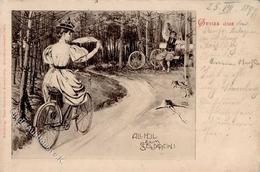 Fahrrad Sign. Voss, Carl TSN-Verlag 5305 Künstlerkarte 1899 I-II Cycles - Sonstige & Ohne Zuordnung