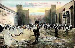 Deutsche Post Marokko Fez Entree Du Dar Maghzen Palais Du Sultan Stpl. Tanger 10.12.09 I-II (Ecke Abgestossen) - Geschiedenis