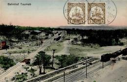 Kolonien Deutsch Südwestafrika Tsumeb Bahnhof 1912 I-II (Klebereste RS) Colonies - History