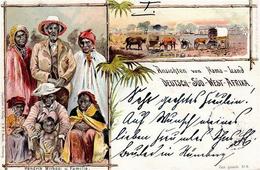 Kolonien Deutsch-Südwestafrika Hendrik Witbooi U. Familie Stpl. Swakomund 25.9.00 Litho I-II Colonies - Geschiedenis