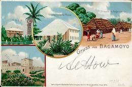 Kolonien Deutsch Ostafrika Bagamoyo Mit Unterschrift Lettow Privatganzsache Lithographie I-II (Ecken Abgestossen) Coloni - Storia