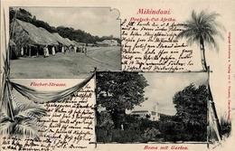 Kolonien Deutsch Ostafrika Mikindani Fischer Straße Boma 1906 I-II (Marke Entfernt) Colonies - Geschiedenis