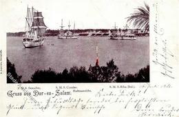 Kolonien Deutsch-Ostafrika Dar-es-Salaam SMS Seeadler SMS Condor U. SMS Elba Im Hafen Stpl. Dar-es-Salaam 11.7.01 I-II ( - Geschiedenis