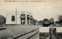 Kolonien Deutsch-Ostafrika Ruvu Bahnhof Ruvu-Brücke I-II Colonies - Storia