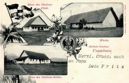 Kolonien Deutsch-Ostafrika Usumbura Mitlitärstation Stpl. Kilwa 4.5.03 U. Durchgangsstpl. Dar-es-Salaam I-II Colonies - Geschiedenis