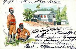 Kolonien Kamerun Victoria Woermannfactorei Stpl. Victoria 9.2.99 Litho I-II Colonies - Storia