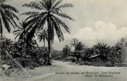 Kamerun Beseke Restaurant Zum Strammen Hund  1907 I-II (Marke Entfernt) Chien - Other & Unclassified