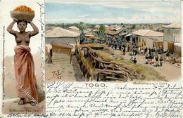 Kolonien Togo Lome Marktstrasse 1900 I-II (Eckbug) Colonies - Storia