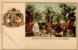 Deutsche Post Türkei Palästina Der Garten Gethsemane Mit Kapelle Kaiserreise 1898 Litho I- - Geschiedenis