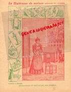 PROTEGE CAHIER-IMPRIMERIE DUCOURTIEUX LIMOGES- MAITRESSE DE MAISON-MENAGE CUISINE-DEGRAISSAGE NETTOYAGE -CHARIER SAUMUR - Lots & Serien