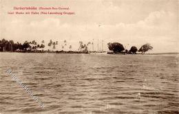 Kolonien Deutsch Neuguinea Insel Mioko Mit Hafen Stpl. Rabaul 3.1.14 I-II Colonies - Storia