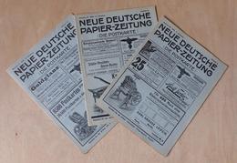 AK-Geschichte Neue Deutsche Papierzeitung 46 Hefte Ab Circa 1909, Dazu 2x Heft Der Papiermarkt 1908/10 I-II R!R!R! - Geschichte