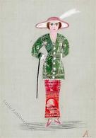 Briefmarken Collage Frau Mode  1916 I-II - Unclassified