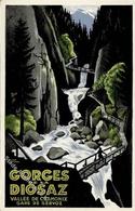 Berg Gorges De La Diosaz Vallee De Chamonix Künstlerkarte I-II - Altri & Non Classificati
