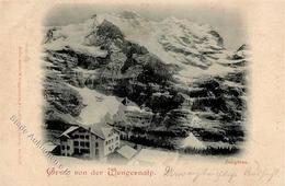 Berge, Gruss Von Der Wengeralp, Sw AK (Jungfrau), 5 V Lila, Altersspuren, K2 WENGERNALP-SCHEIDEGG 18.VI.98", Nach Winter - Sonstige & Ohne Zuordnung