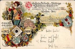 Schützenfest Landau (6740) Sechzehntes Verbands U. 25 Jährg. Jubiläums Schießen Privatganzsache 1898 I-II - Altri & Non Classificati