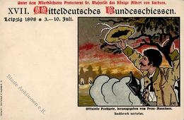 Schützenfest Leipzig (O7000) XVII Mitteldeutsches Bundesschießen  Privatganzsache 1898 I-II - Andere & Zonder Classificatie