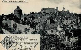 SCHACH - Offiz. Karte 1 - XV. KONGRESS D. DEUTSCHEN SCHACHBUNDES NÜRNBERG 1906 I - Chess