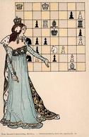 Schach Königin Künstler-Karte I-II - Chess