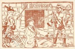 Studentika AACHEN - Oberrealschule 1914 - Sign. Künstlerkarte I - Ohne Zuordnung