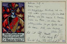 Studentika Karlsruhe (7500) Burschenschaft Teutonia 1916 I-II - Zonder Classificatie