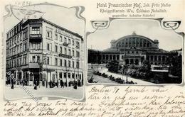 Kreuzberg (1000) Hotel Preussischer HofF. Natho Königgrätzerstraße 117a Bahnhof 1903 I-II - Altri & Non Classificati