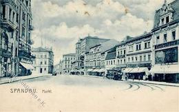 Spandau (1000) Markt Straßenbahn Handlung 1905 II (fleckig) - Andere & Zonder Classificatie