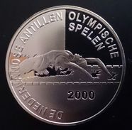 NETHERLANDS ANTILLES 25 GULDEN 2000 SILVER PROOF "Olympics Games" Free Shipping Via Registered Air Mail - Netherlands Antilles