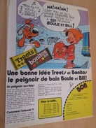 CLIP118 : PUBLICITE TREETS De REVUE SPIROU Avec BOULE ET BILL Par ROBA  Découpée Dans Une Revue Des 70's , Page A4 - Boule Et Bill