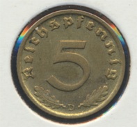 Deutsches Reich Jägernr: 363 1939 D Stgl./unzirkuliert Aluminium-Bronze 1939 5 Reichspfennig Reichsadler (7869075 - 5 Reichspfennig
