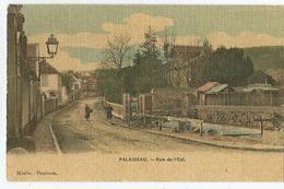 91 Essonne Palaiseau Lavoir Animée Rue De L'est Carte Toilée Ed Photo Peinture Email Berger Frères - Palaiseau