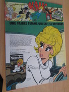 CLIP118 : PUBLICITE De REVUE SPIROU Avec NATACHA Par WALTHERY  Découpée Dans Une Revue Des 70's , Page A4 - Natacha