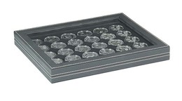 Lindner 2367-2537CE NERA M PLUS Coin Case With A Black Insert With 30 Round Compartments. Suitable For Coin Capsules Wit - Materiaal